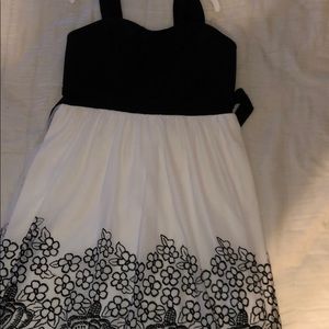 Black and white formal dress